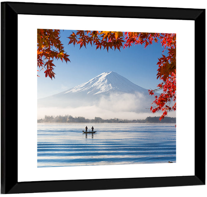 Mount Fuji Over Lake Kawaguchiko Wall Art as a framed print