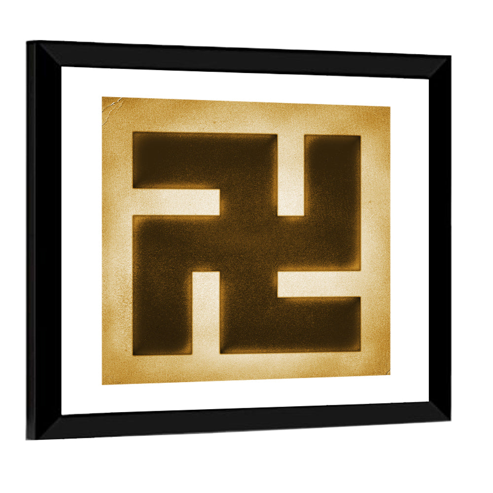 Buddhist Swastika Emblem Wall Art