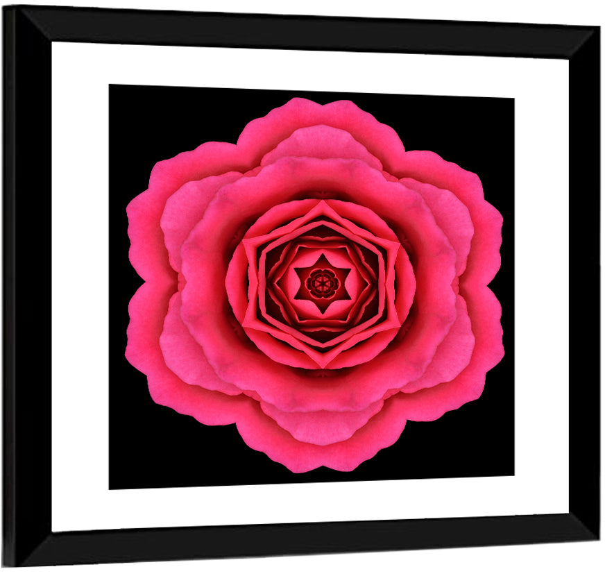 Pink Flower Mandala Wall Art