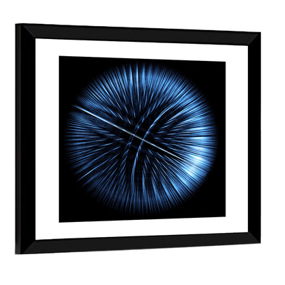Glowing Textured Sphere Wall Art