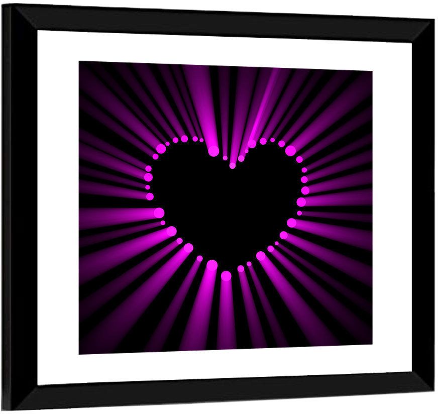 Glowing Heart Wall Art