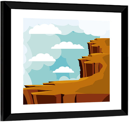 Desert Cliffs Landscape Wall Art