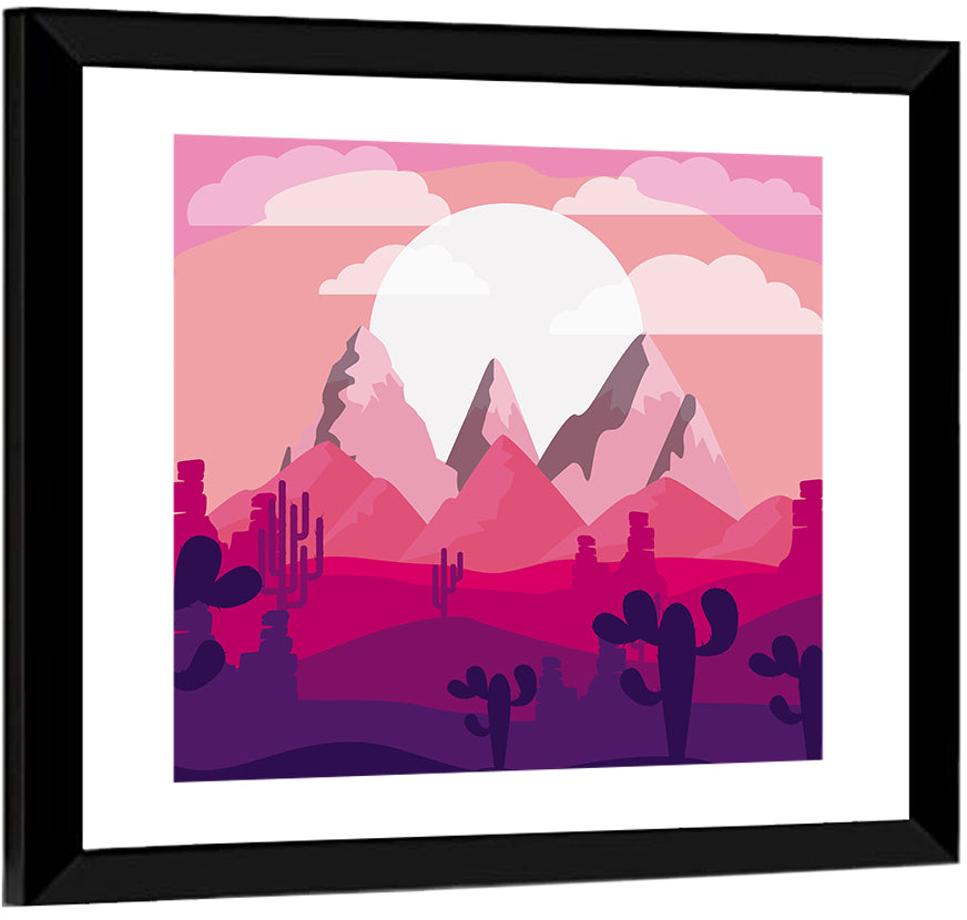 Digital Desert Mountains Wall Art