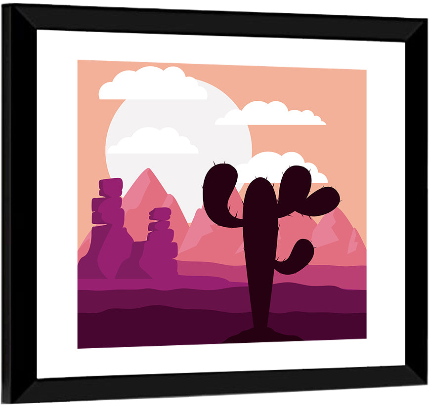 Saguaro Sunset Wall Art