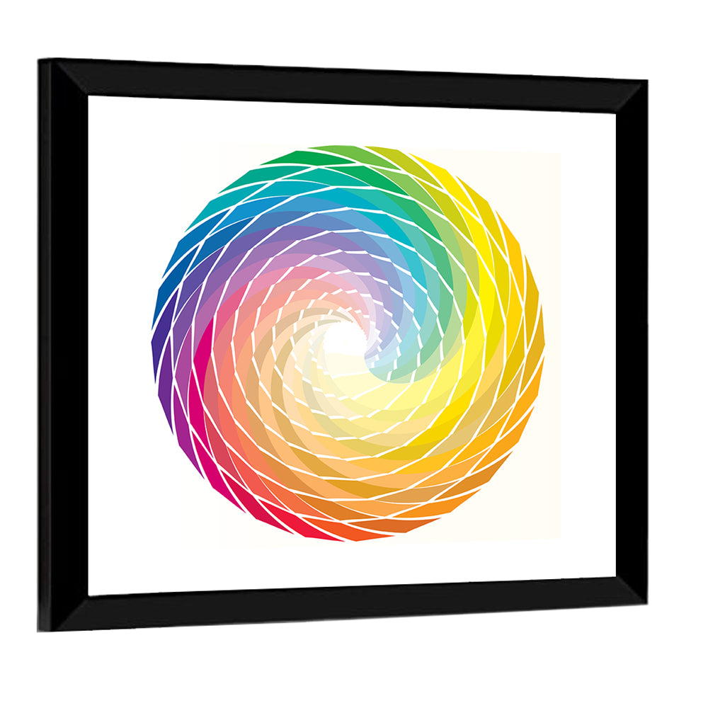 Radial Rainbow Spiral Wall Art