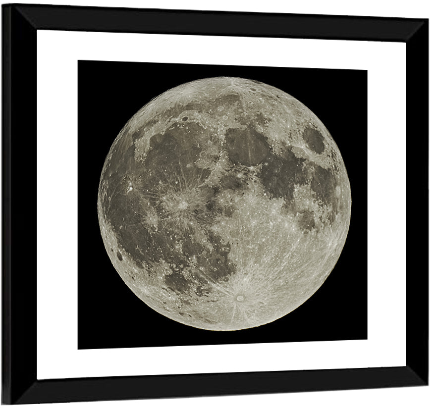 Full Moon with Tycho Rays Wall Art