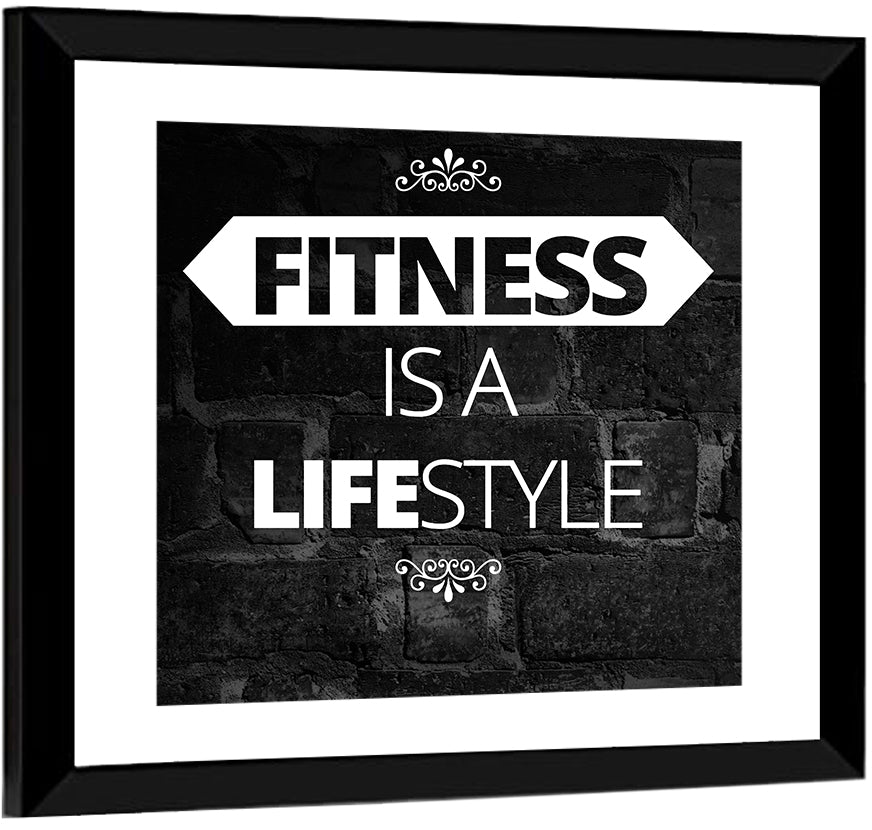 Fitness Is a Lifestyle Brick Quote Wall Art
