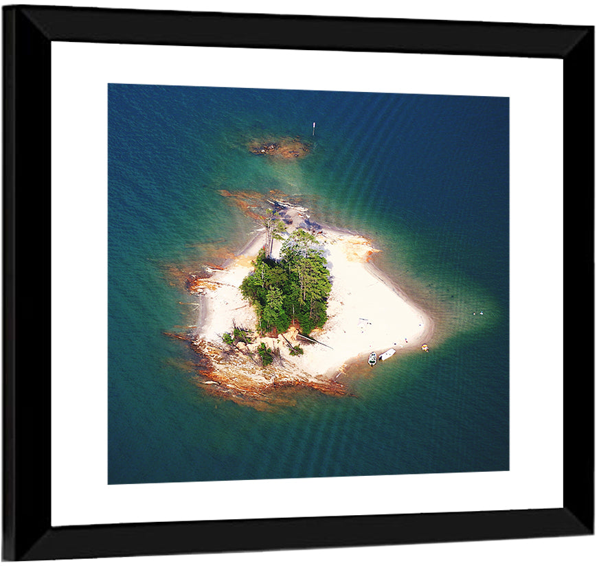 Lake Lanier Island Aerial View Wall Art