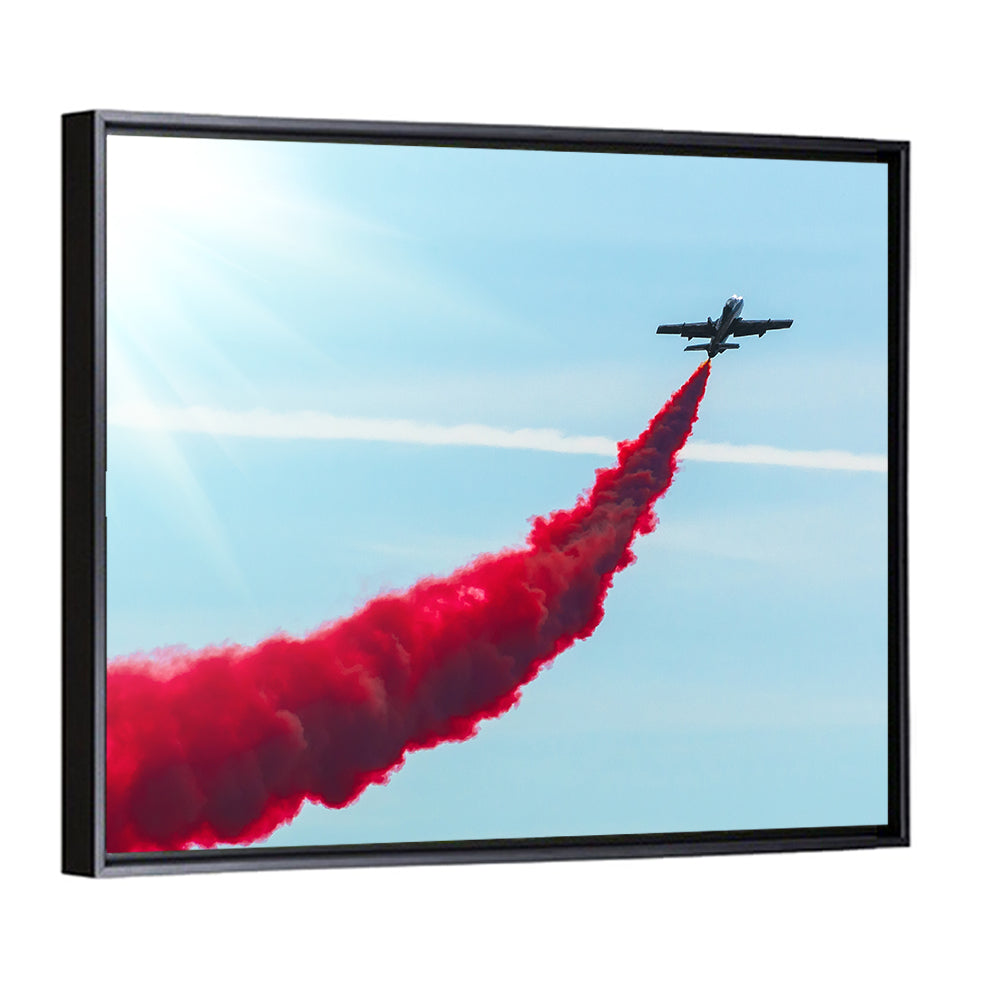 Flying Plane Smoke Tail Wall Art