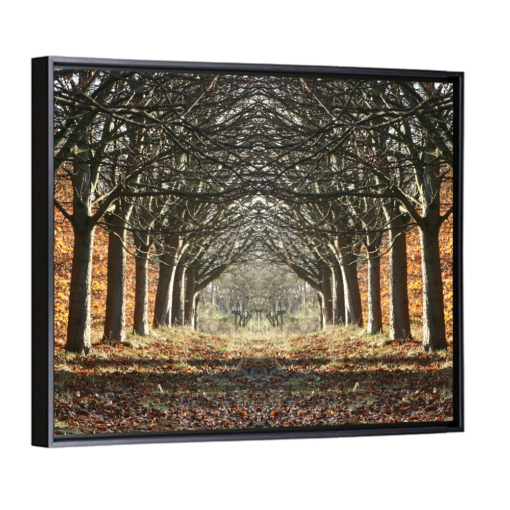 Danish Autumn Tree-lined Path Wall Art