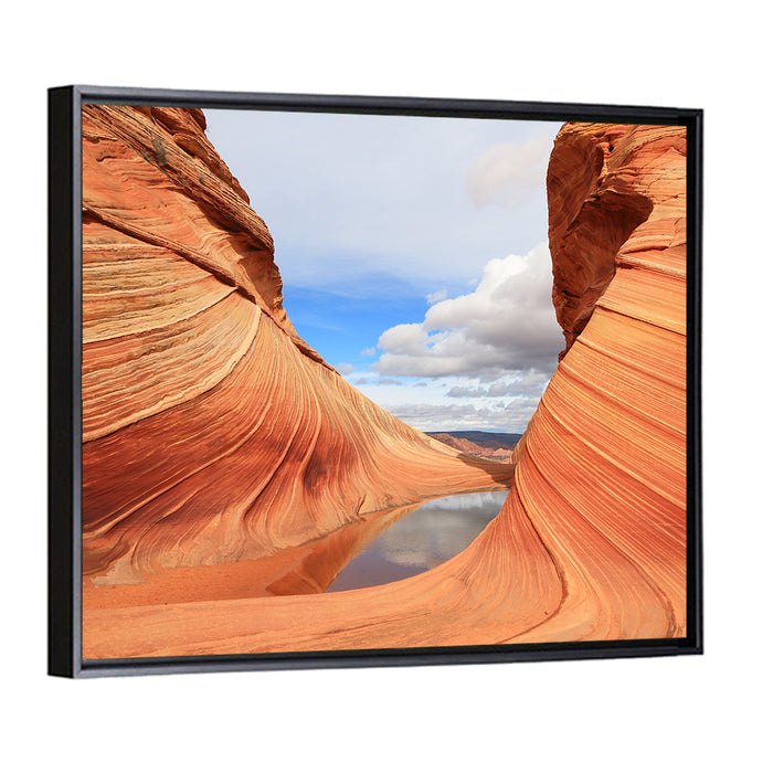 The Wave at Coyote Buttes Wall Art as a framed canvas