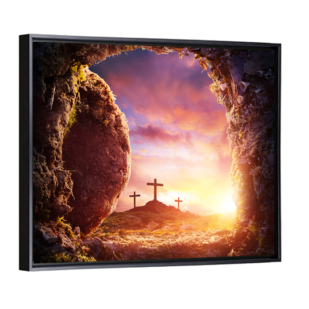 Three Crosses at Sunrise Wall Art