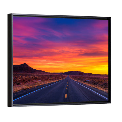 Infinite Road Sunset Wall Art