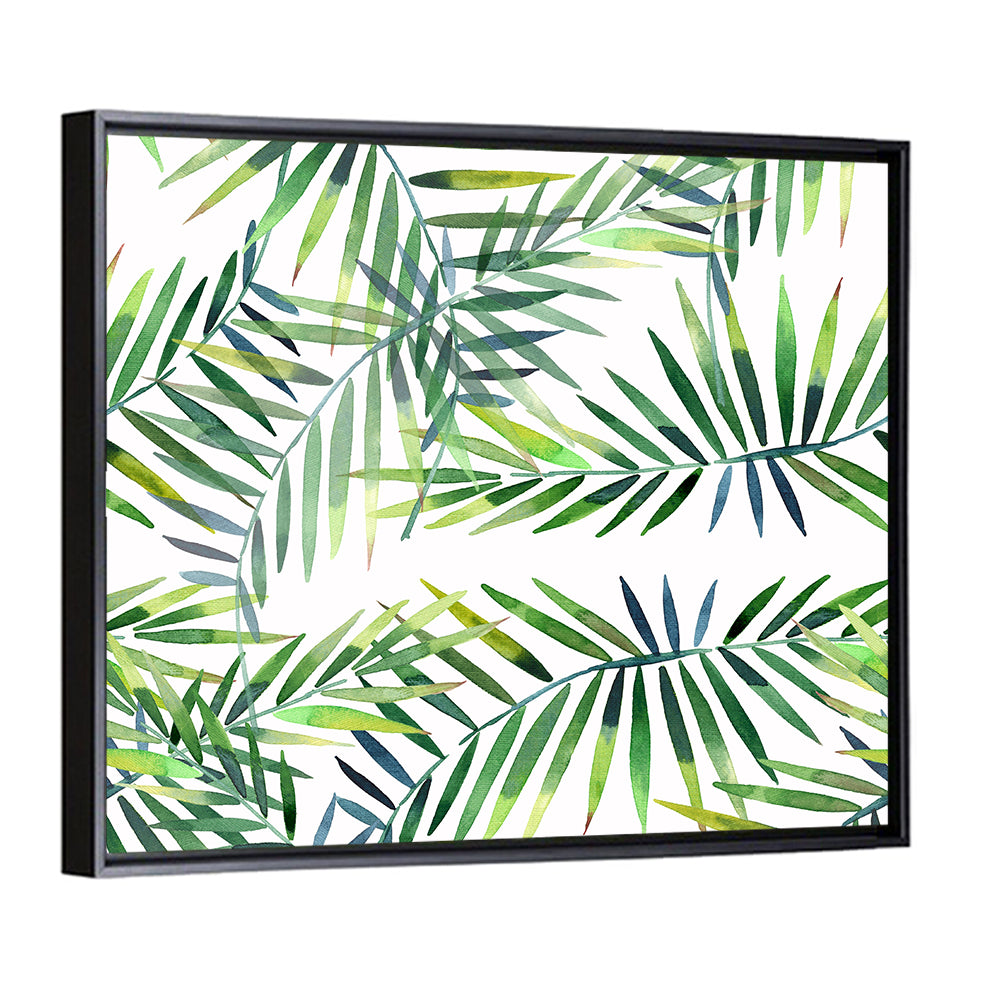 Watercolor Herbal Leaves Pattern Wall Art