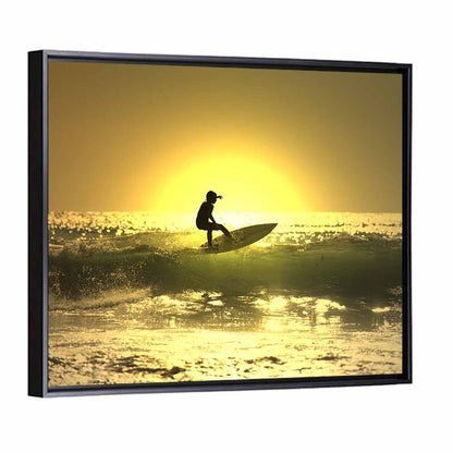 Surfer at Sunset Wall Art