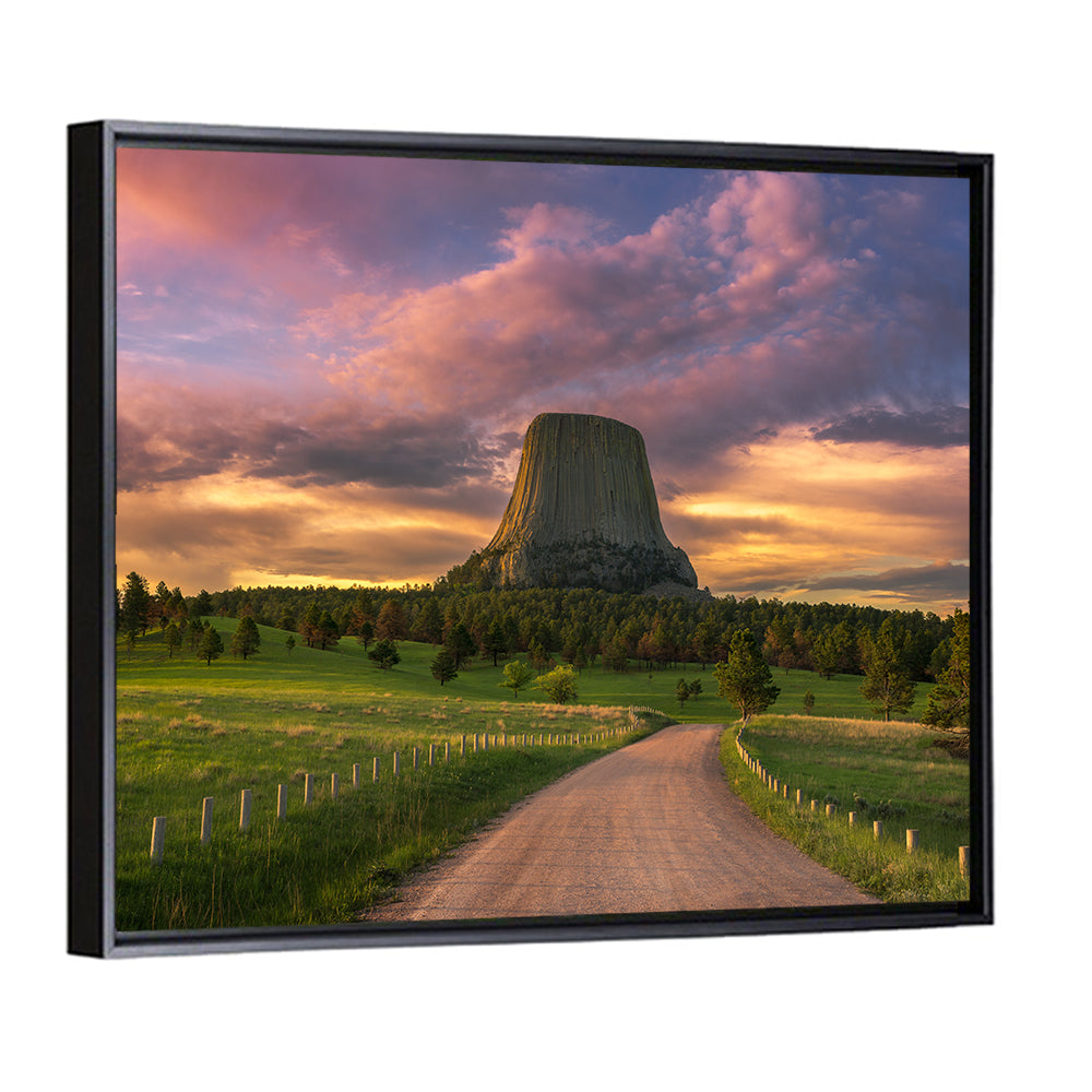 Devils Tower at Sunset Wall Art