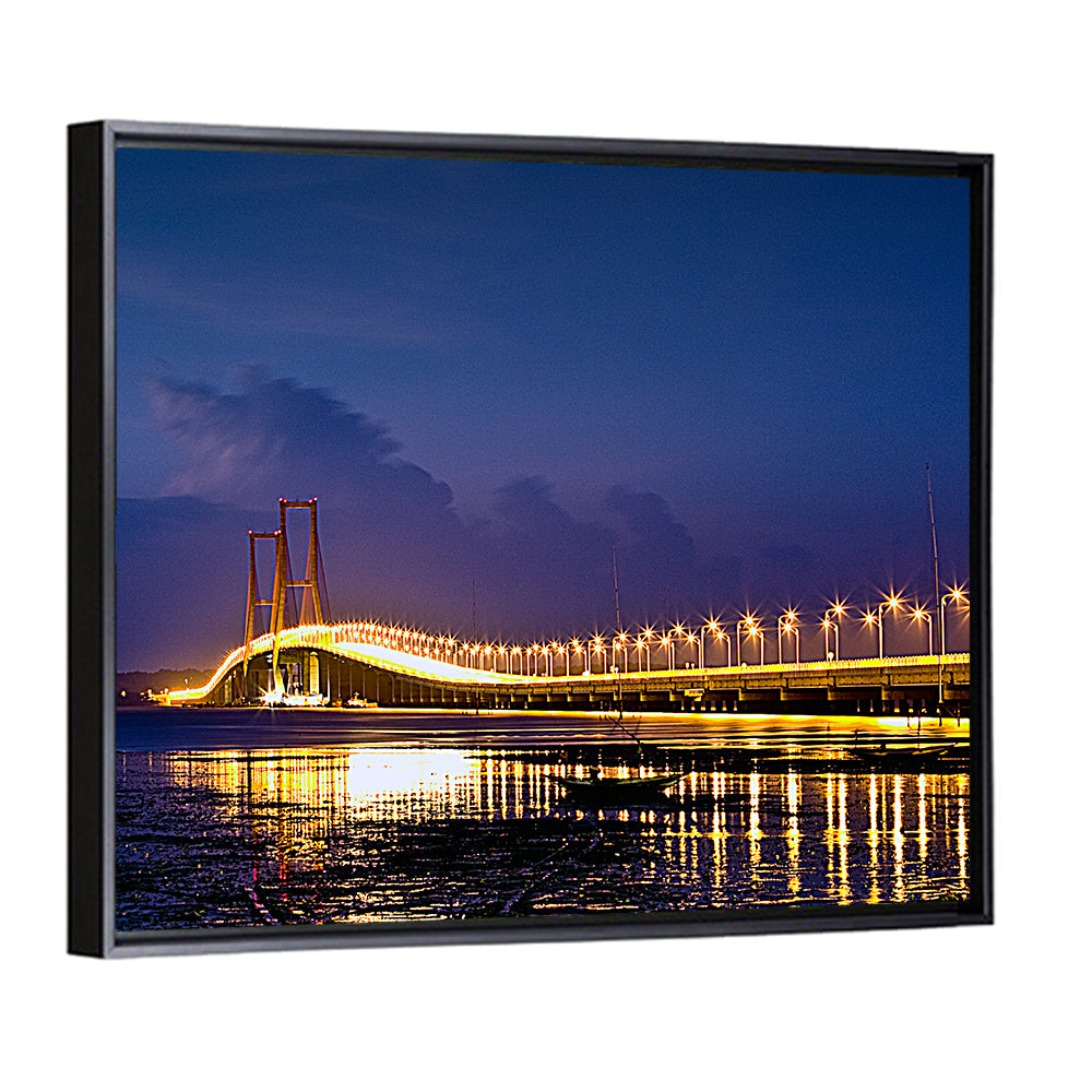 Suramadu Bridge at Dusk Wall Art