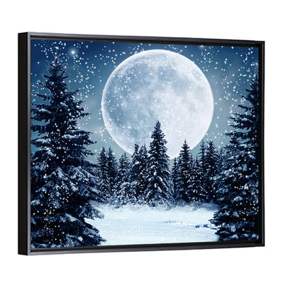 Winter Full-moon Night Wall Art