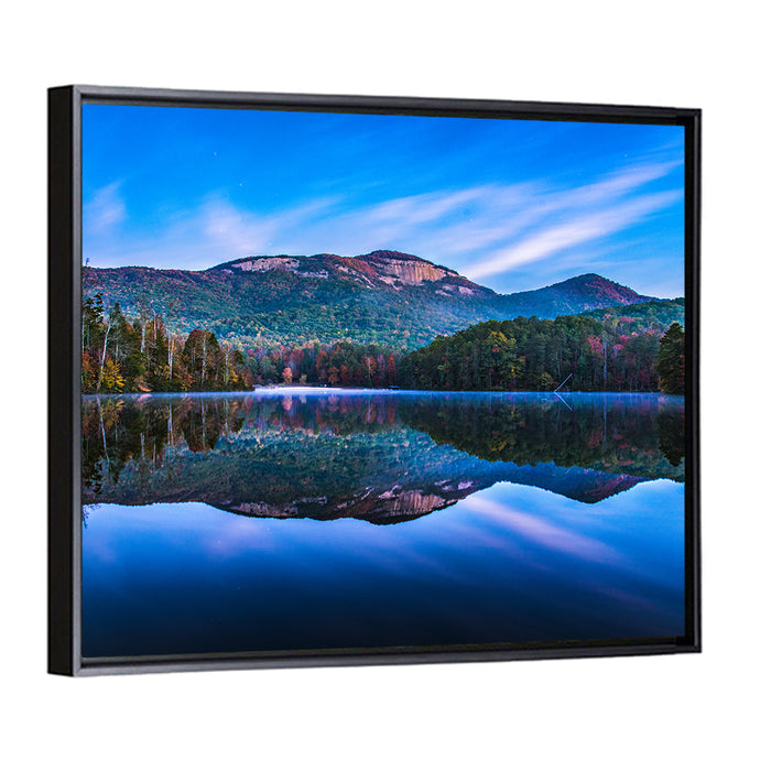 Pinnacle Lake Reflection Wall Art as a framed canvas