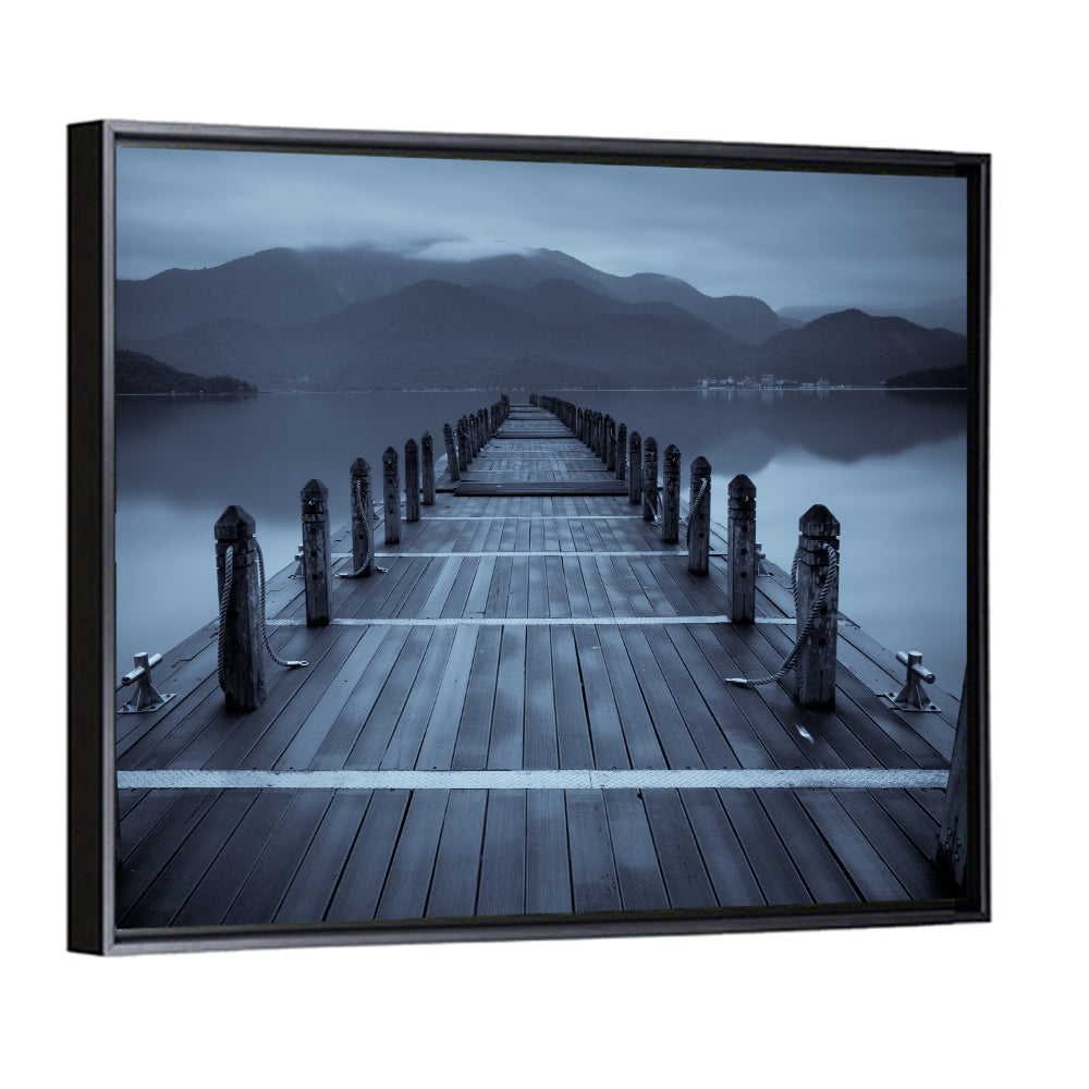 Long Lake Pier at Dusk Wall Art