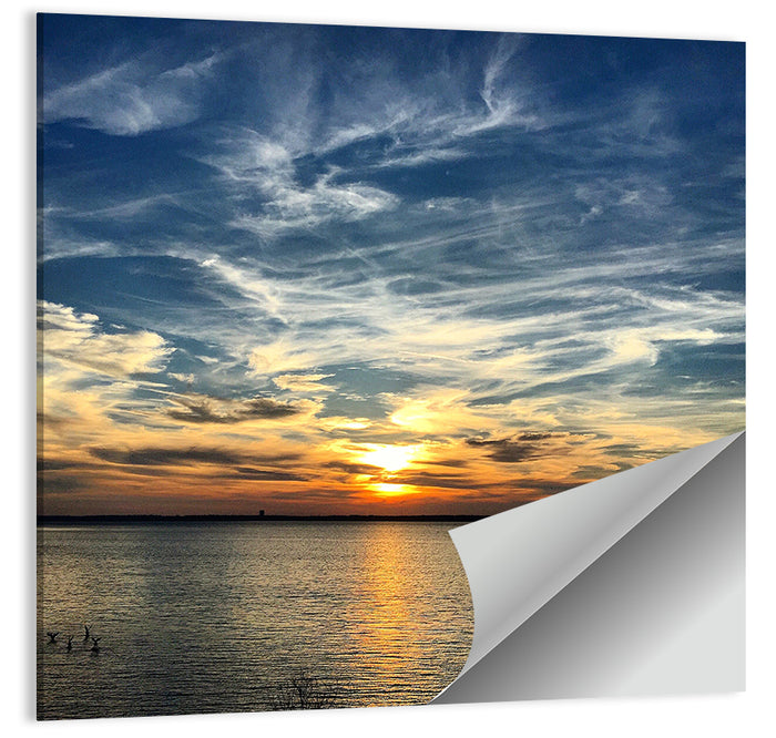 Texoma Lake Sunset Wall Art as a poster print
