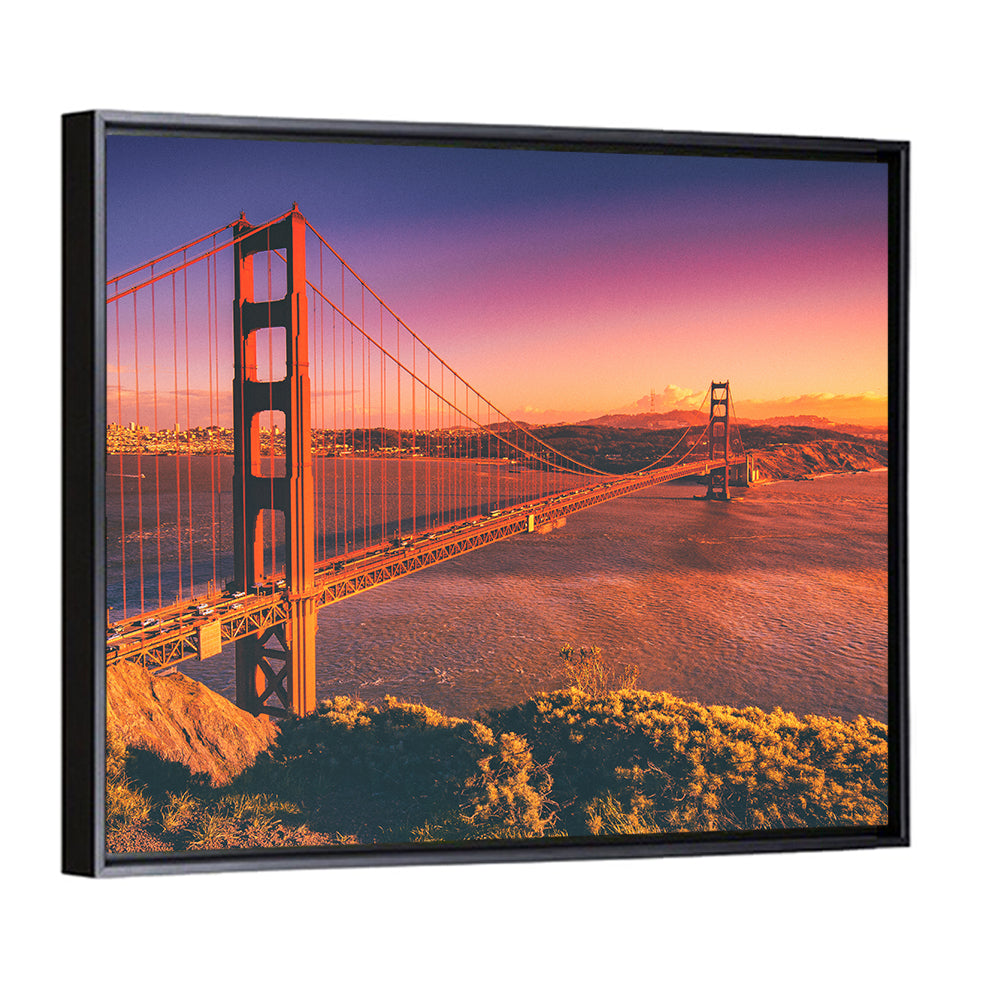 Golden Gate Bridge at Sunset Wall Art