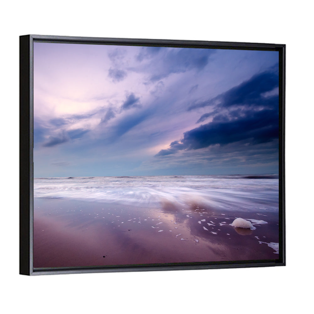 Purple Night Beach Wall Art
