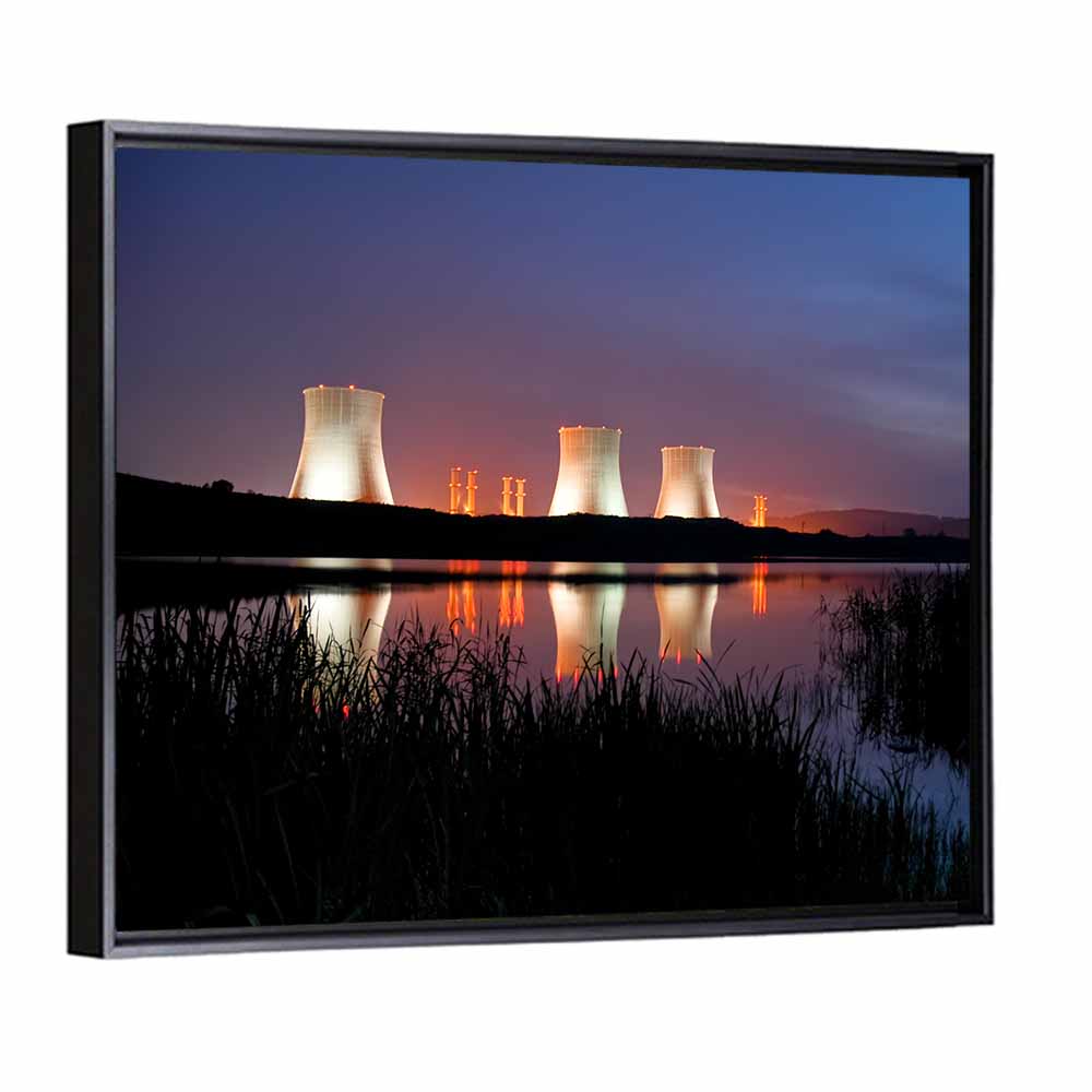 Illuminated Nuclear Cooling Towers Wall Art