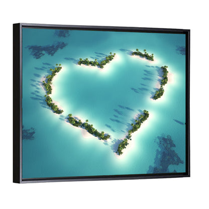 Heart Shaped Island Wall Art