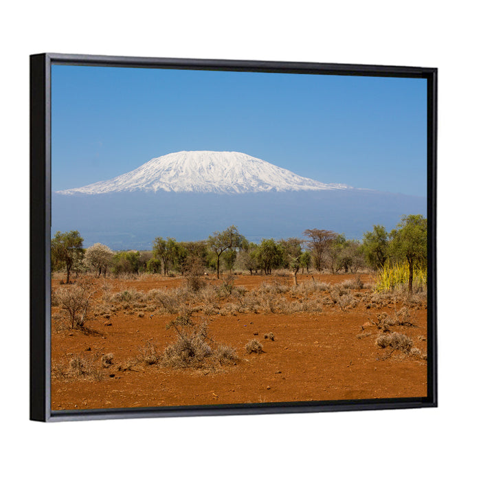 Mount Kilimanjaro Landscape Wall Art as a framed canvas