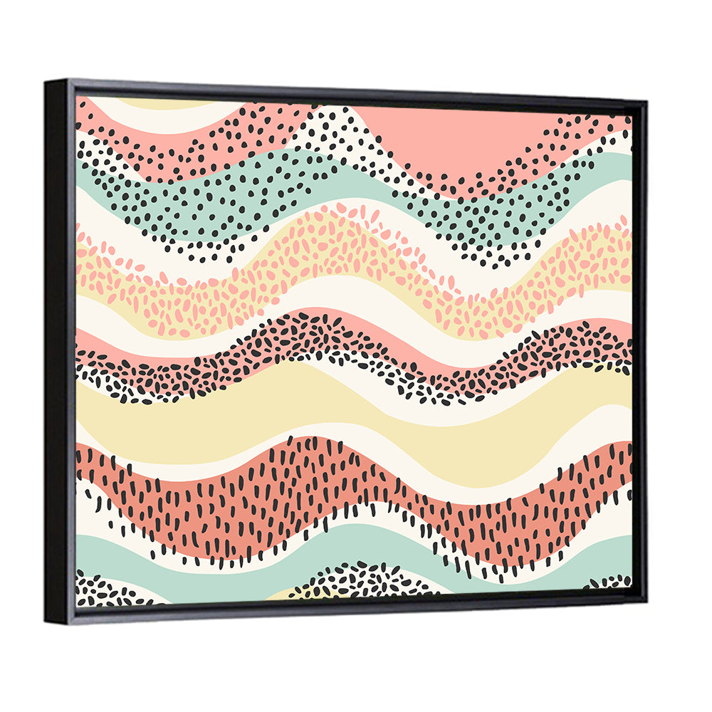 Wavy Color Block Pattern Wall Art