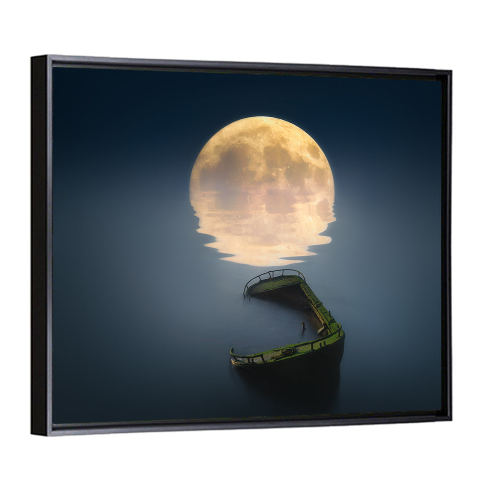 Moon & Broken Ship Wall Art