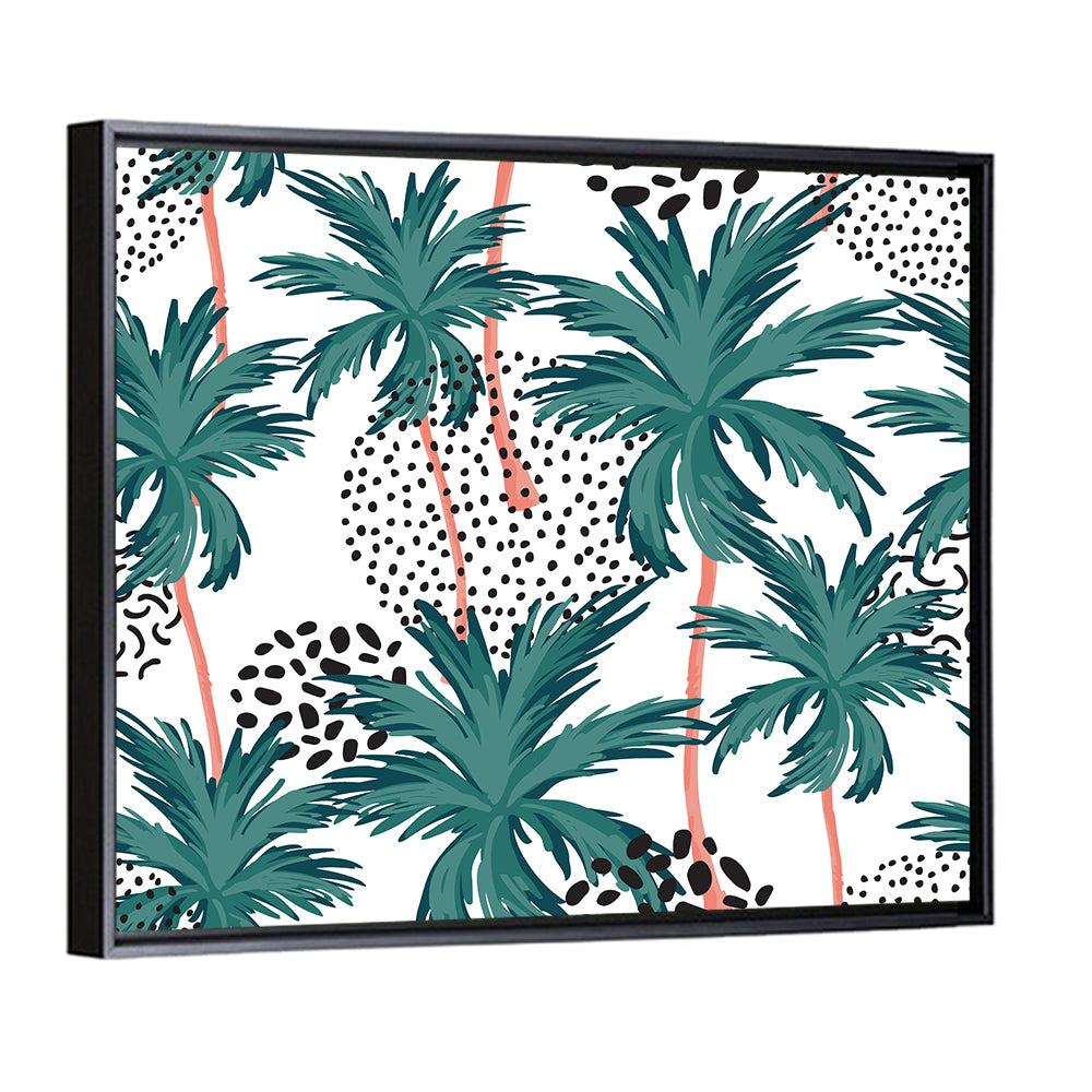 Pink-trunk Palm Pattern Wall Art