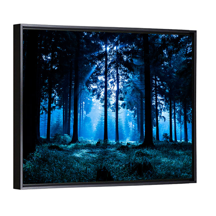 Thuringia Forest at Dusk Wall Art as a framed canvas