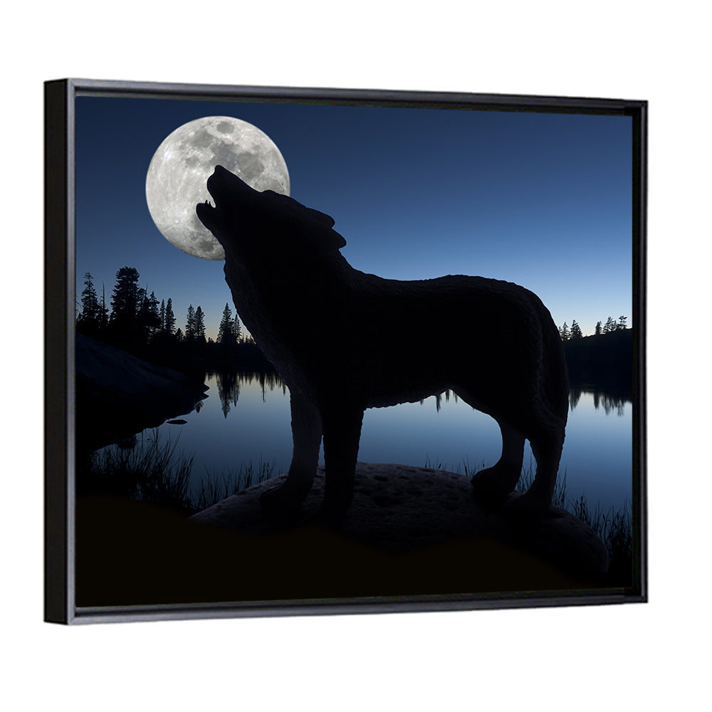 Howling Wolf at Full Moon Wall Art