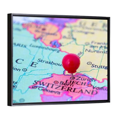 Switzerland Map Wall Art