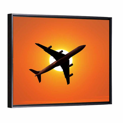Flying Airplane Air Travel Concept Wall Art