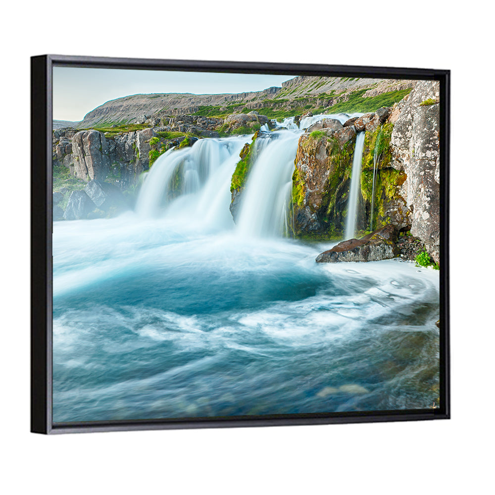 Dynjandi Waterfall Mist and Moss Wall Art