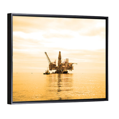 Oil Rig Sunset Wall Art