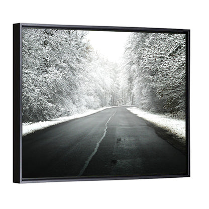 Foggy Winter Road Wall Art