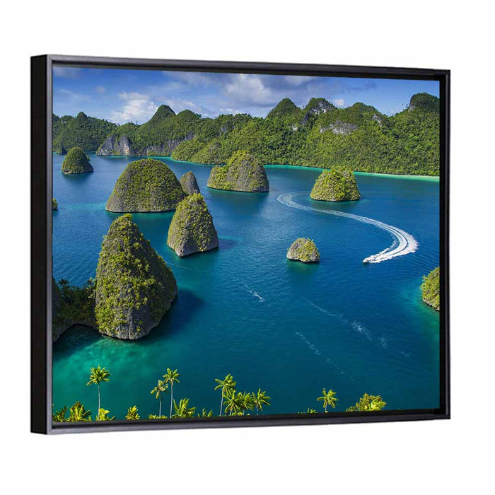 Wayag Islands, Raja Ampat Wall Art as a framed canvas