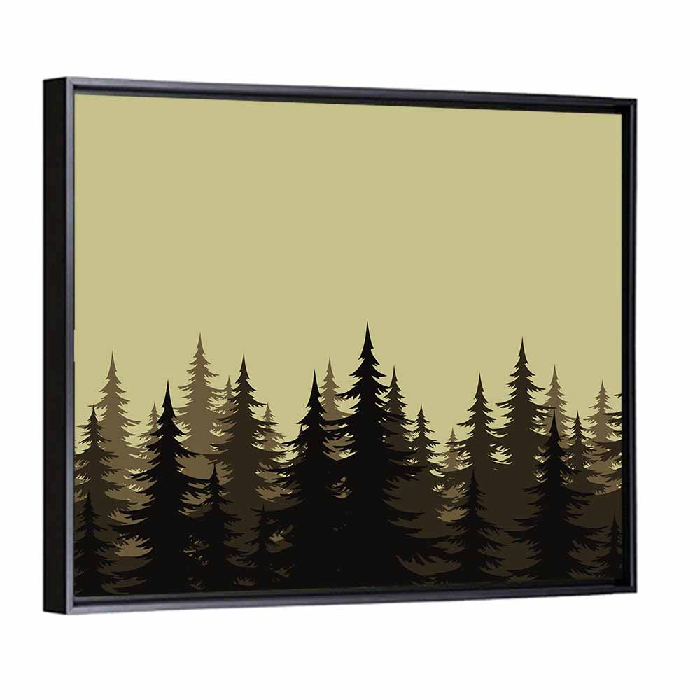 Fir Tree Silhouettes Wall Art
