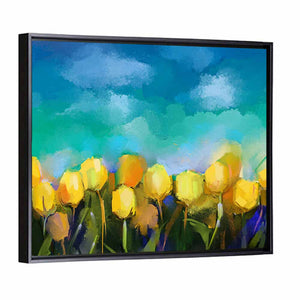 Tulips Flowers Abstract Wall Art