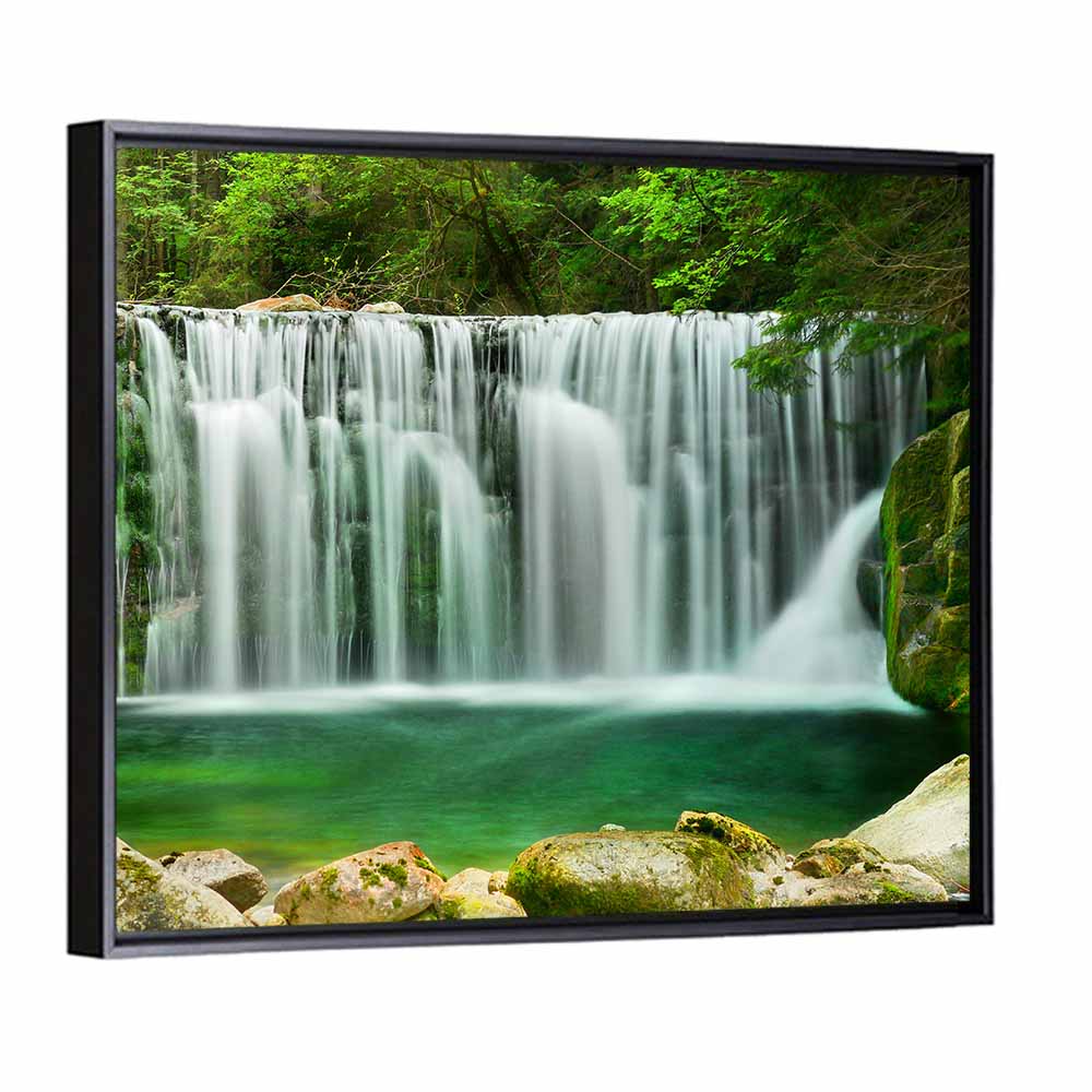 Lake Emerald Waterfall Wall Art