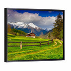 Alpine Meadow Cabin, Swiss Alps Wall Art
