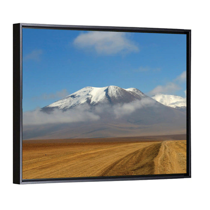 Road to Atacama Peaks Wall Art as a framed canvas