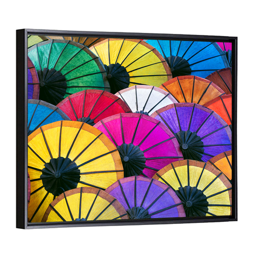 Vibrant Market Parasols Wall Art