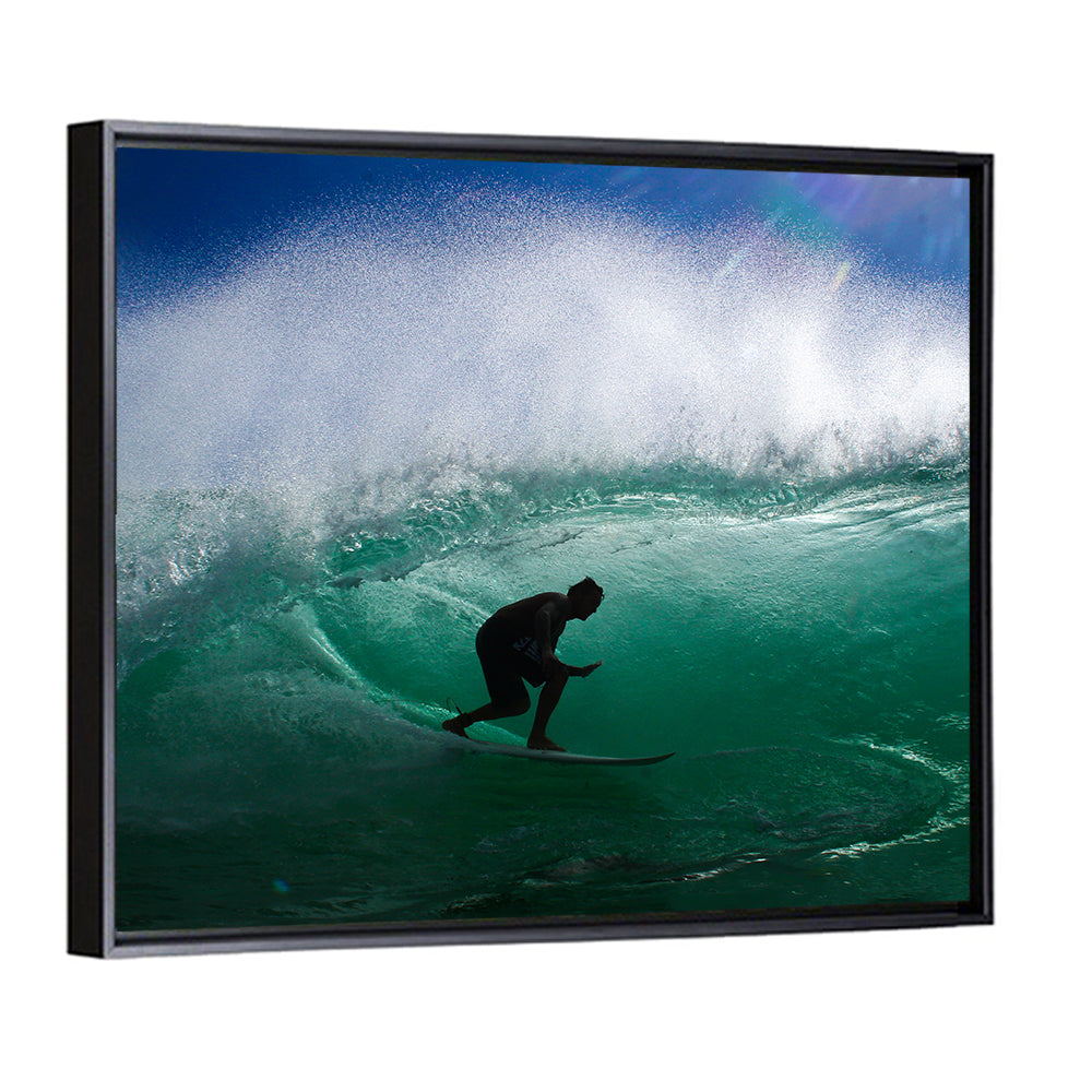 Surfer Inside Barrel Wall Art