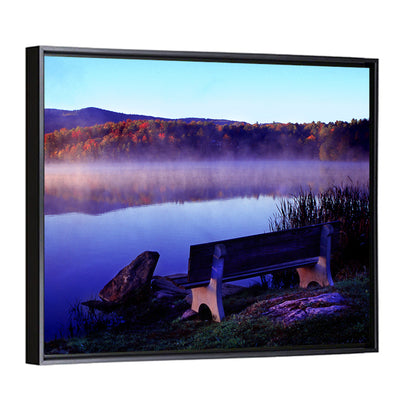 Misty Lake Sunrise Wall Art