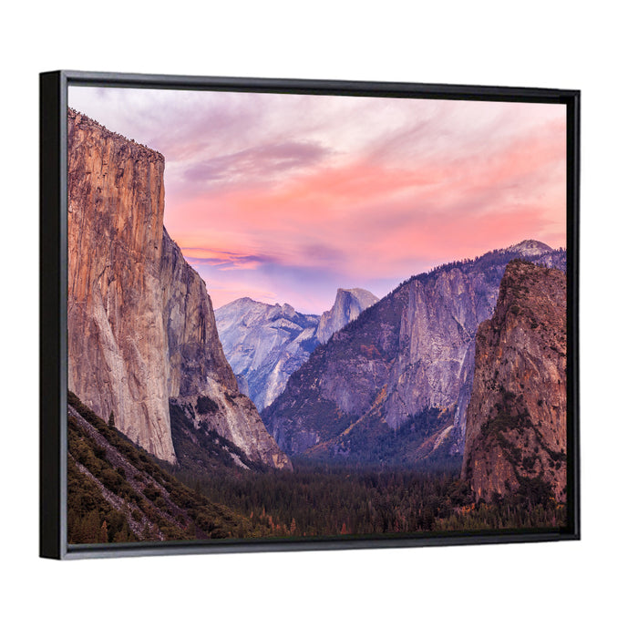 El Capitan at Tunnel View Wall Art as a framed canvas